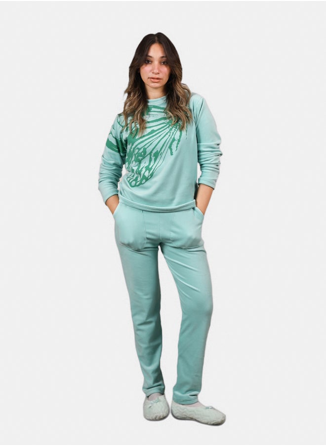 SHECHICK Shechick Butterfly Dreams Mint Pajama Set  - Image 1