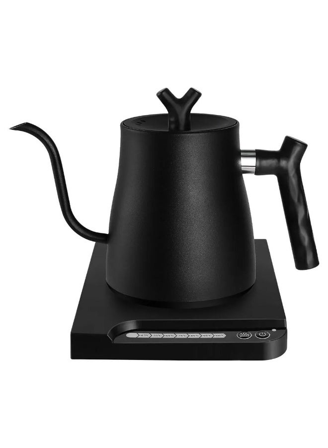 Cafe Kettle V60, Precision Electric Gooseneck Kettle 304 Stainless Steel Adjustable Temperature Quick Boil 1L Quick Heating - Image 1