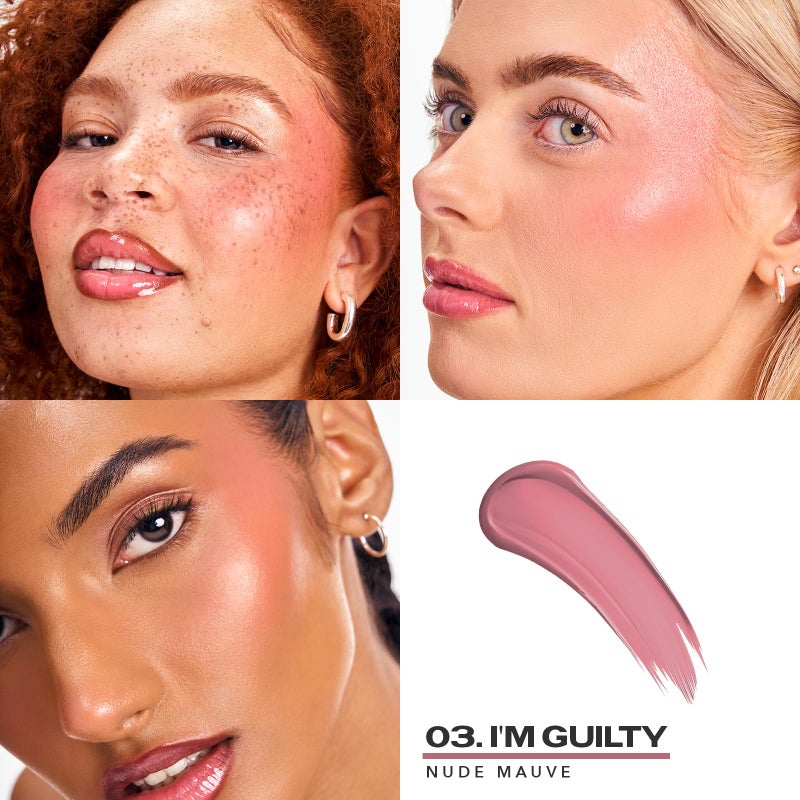 Sacheu Cheek STAY-N Liquid Blush for Cheeks â€” High Pigment, Buildable, Lightweight Cream Blush for Dewy & Radiant Flushed Cheeks â€” Long-lasting & Cruelty Free, I'm Guilty - Image 2