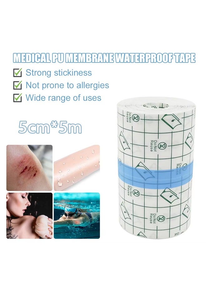 Generic Tattoo Aftercare Bandage, Tattoo Waterproof Bandage, Second Skin Tattoo Cover Up Tape, Tattoo Healing Wrap, Tattoo Wrap, Tattoo Tape, Tattoo Supplies（5cm×5m）  - Image 2
