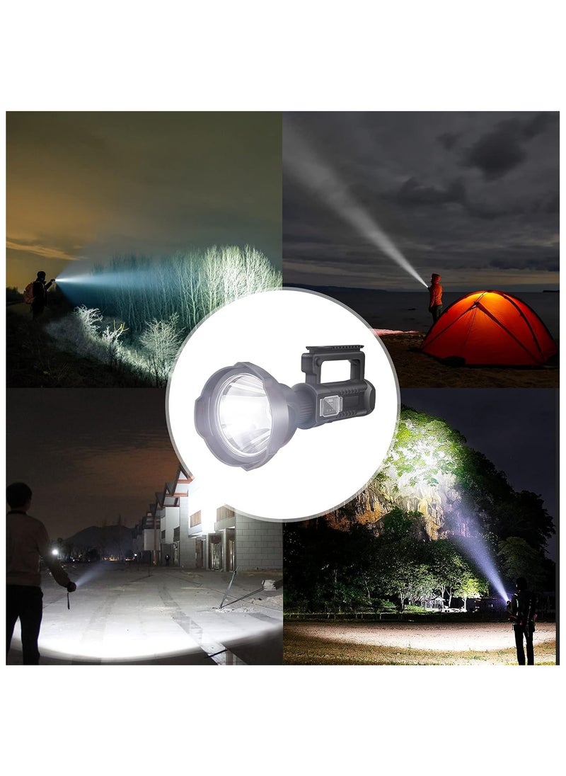 High Brightness Rechargeable LED Flashlight with Tripod Stand and 4 Modes, IPX5 Waterproof, Camping, Home Security, Emergency Flashlight