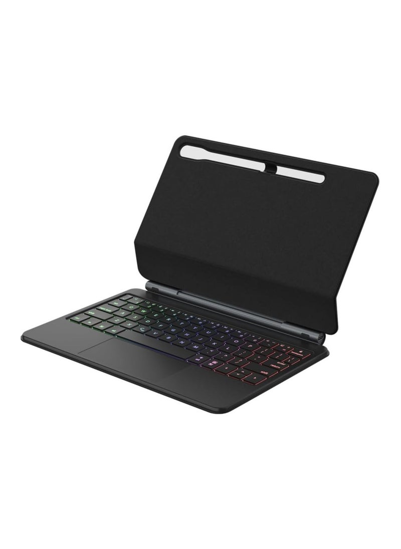 General - Magic Smart Bluetooth Keyboard Case Compatible with Samsung Galaxy Tab S10 FE 2025 (Model: SM-X520/X526B) with Trackpad RGB Backlit Keyboard - Image 1