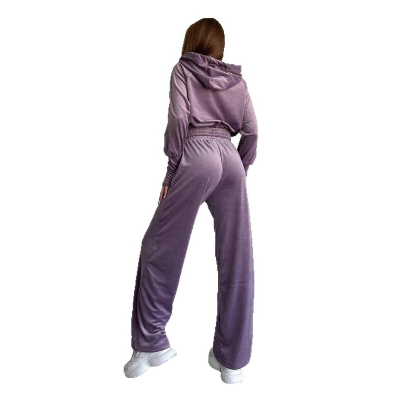Women's Two-Piece Short Hoodie and Jogger Set - Image 4