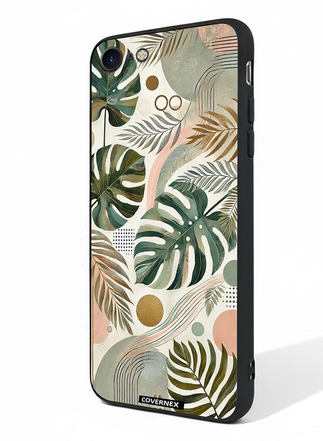 Covernex Apple iPhone 8 Protective Case Cover Printed Featuring Tropical Monstera - Image 1