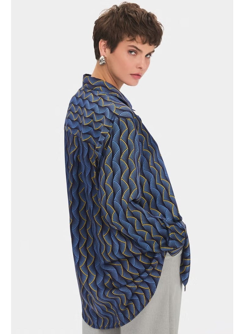 JUNE Women's Oversize/loose Cut Patterned Shirt - Image 5