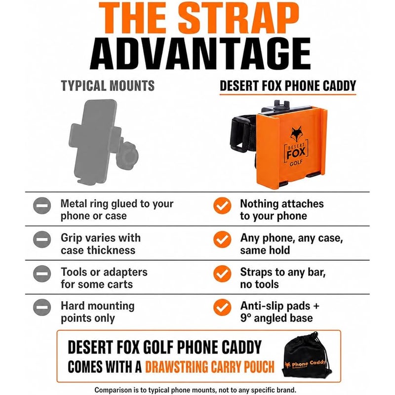DESERT FOX GOLF - Phone Caddy - Orange - Image 3