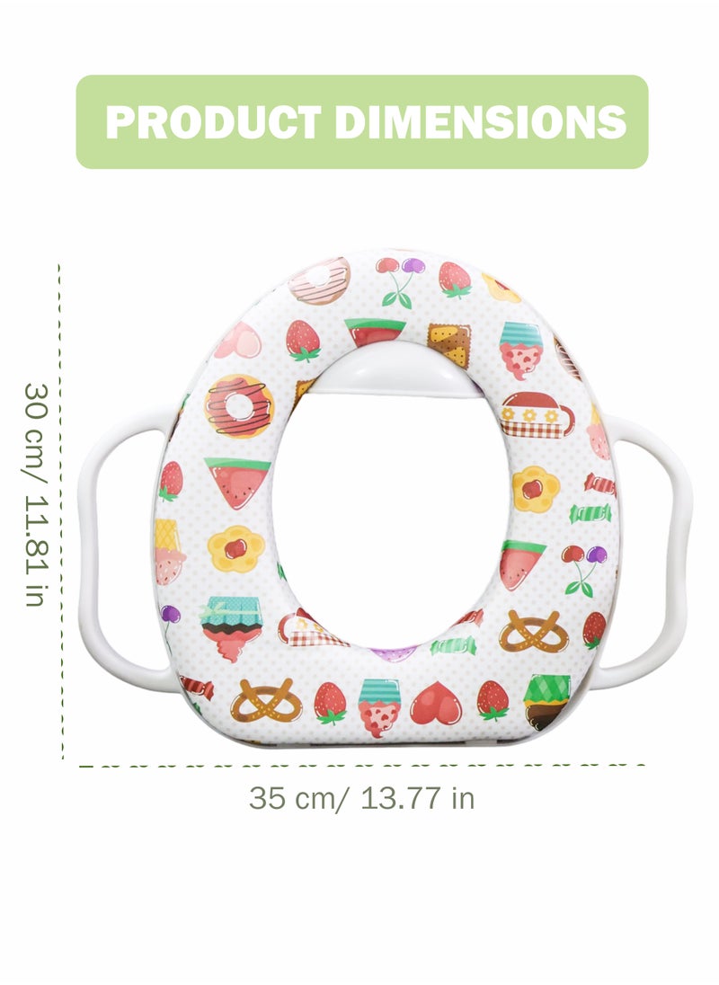Toshionics Baby Potty Training Seat with Built-In Handles Splash Guard and Soft Detachable Cushion Comfortable and Secure Toilet Seat Cover for Infants Toddlers and Kids Portable Lightweight Easy to Clean and Compatible with Regular and Elongated Toilet Seats Travel-Friendly Potty Seat for Boys and Girls  - Image 3