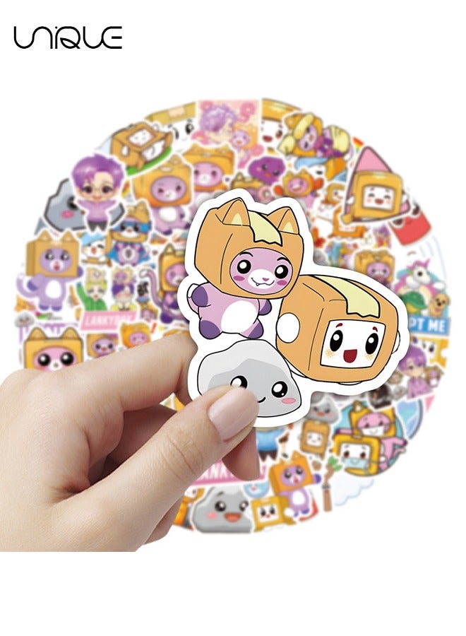 Unique 60Pcs Lankybox Theme Graffiti Stickers，Vinyl Waterproof Stickers for Water Bottles Laptop Phone Computer Guitar, Gifts for Teens, Girls, Fans - Image 3