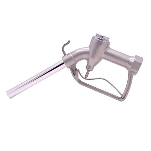 MENAITEK 3/4" NPT Gravity Tank Manual Fuel Nozzle with Hook Max Flow Rate 16 GPM 50 PSI for Manual & Electric Fuel Pumps 3/4" Inches(OD=20mm) Straight Spout Used For Diesel Gasoline Oil Biodiesel - Image 1