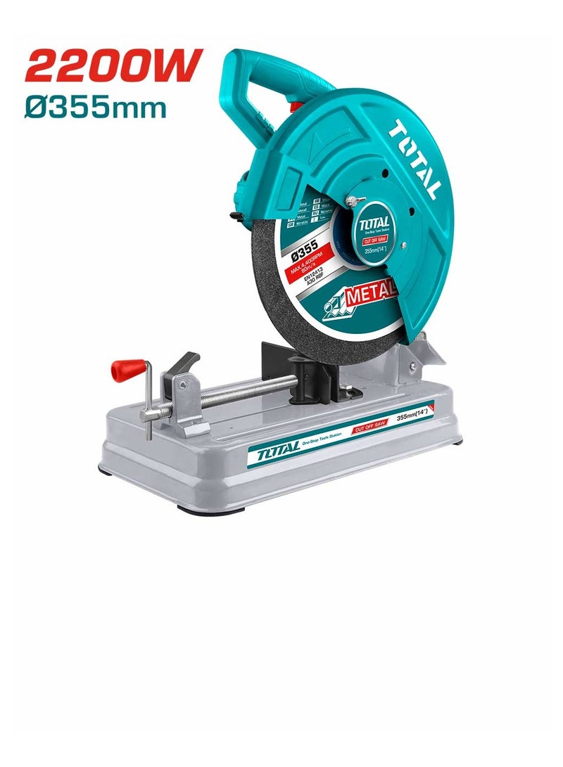 TOTAL Cut Off Saw For Round Pipe Square Steel And Metal 2200W TS223589 - Image 2