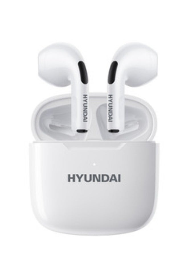 HYUNDAI - Hyundai HY-T02 Wireless Bluetooth Headphones-White - Image 1