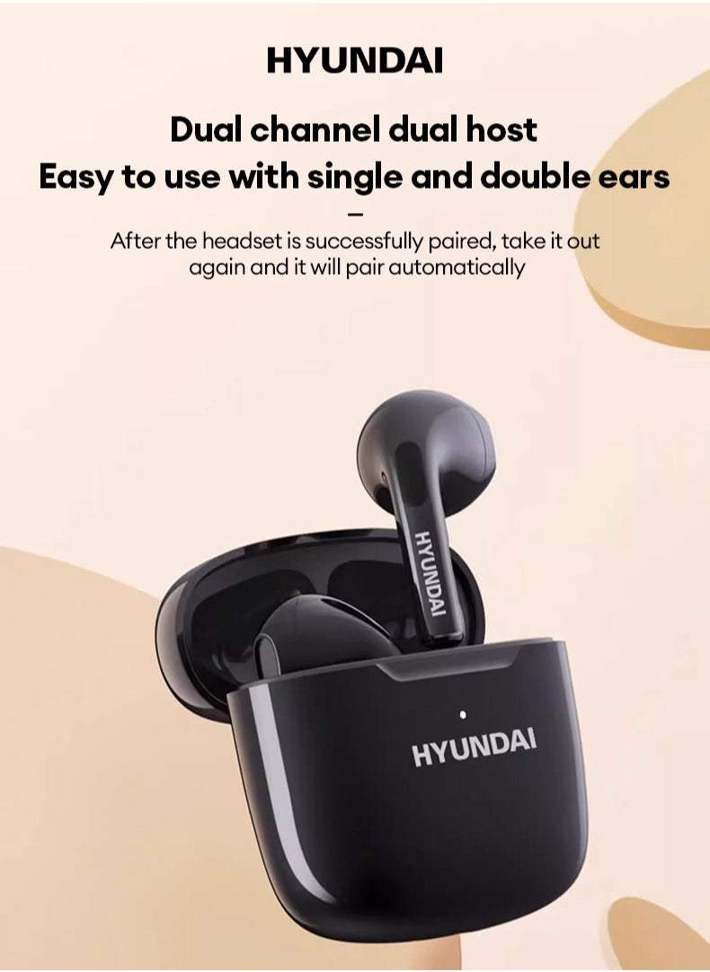 HYUNDAI - Hyundai HY-T02 Wireless Bluetooth Headphones-White - Image 1