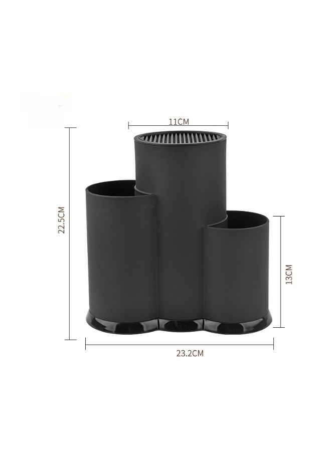 Safe Universal Knife Holder – 3-in-1 Kitchen Organizer, Drying Rack & Utensil Storage, Black - Image 2