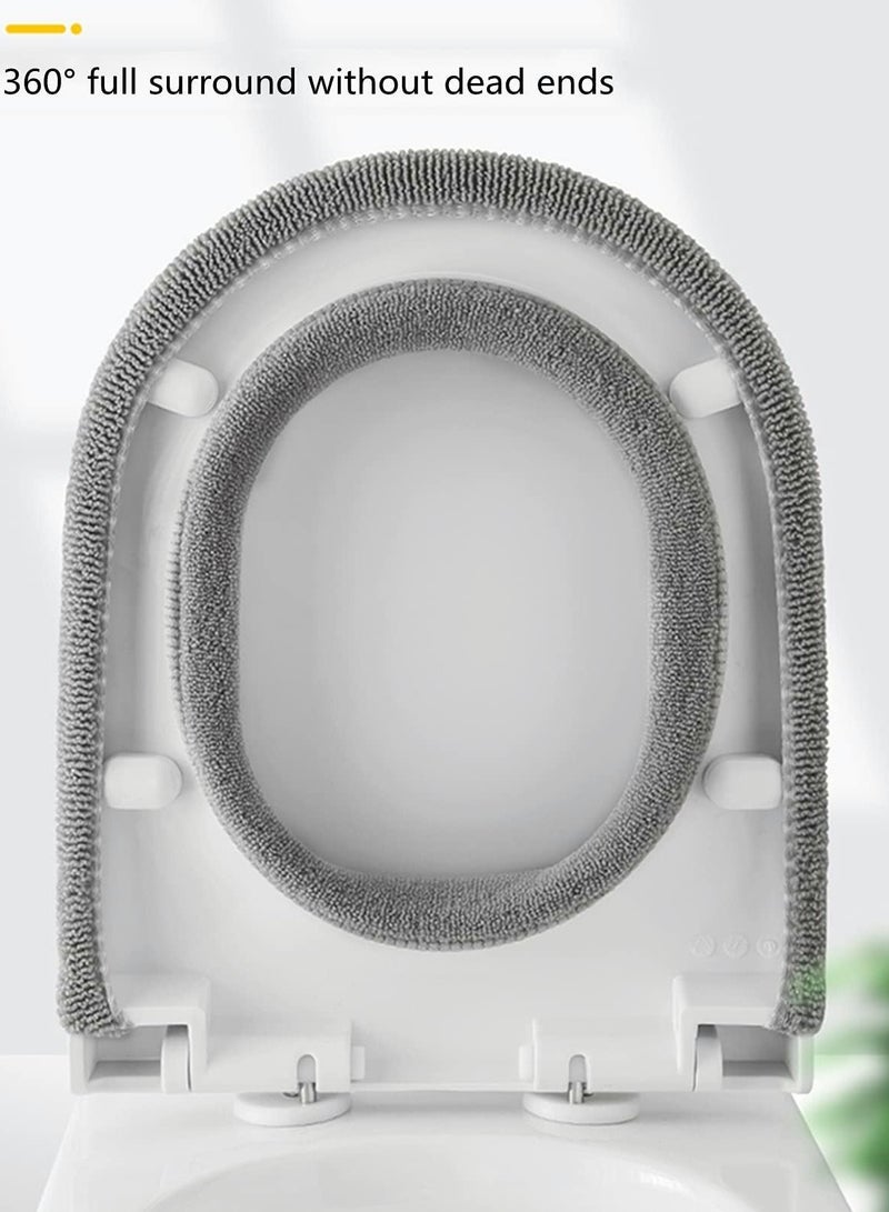 Toilet Seat Cover 4 Pack, Bathroom Soft Thicker Toilet Seat Cover Pad, Washable and Comfortable Warmer Toilet Lid Seat Cover - Image 5
