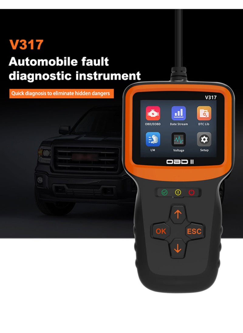 Generic - Car OBDII Scanner Code Reader Engine Fault Code Reader Scanner Diagnostic Vehicles Reset Clear - Image 1