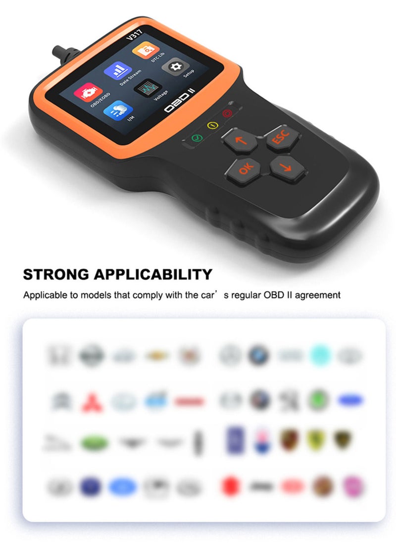 Generic - Car OBDII Scanner Code Reader Engine Fault Code Reader Scanner Diagnostic Vehicles Reset Clear - Image 1
