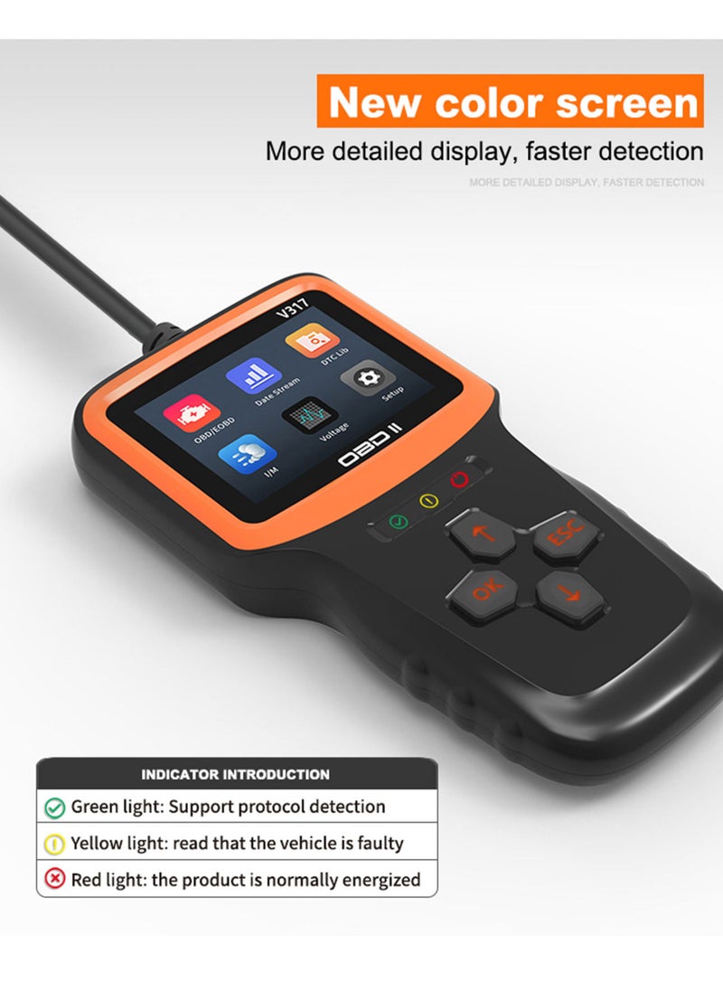 Generic - Car OBDII Scanner Code Reader Engine Fault Code Reader Scanner Diagnostic Vehicles Reset Clear - Image 1