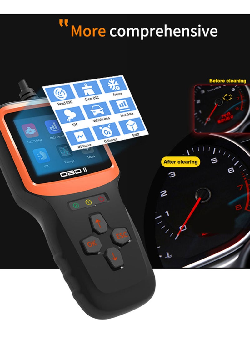 Generic - Car OBDII Scanner Code Reader Engine Fault Code Reader Scanner Diagnostic Vehicles Reset Clear - Image 1