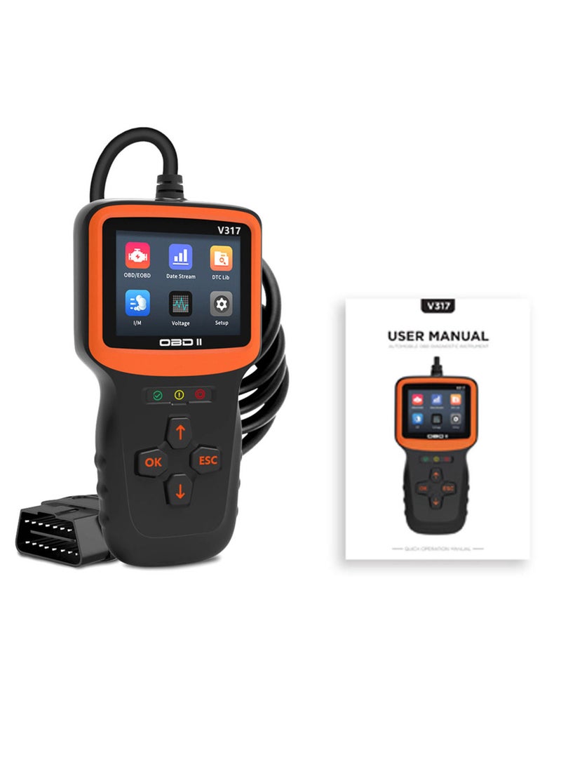 Generic - Car OBDII Scanner Code Reader Engine Fault Code Reader Scanner Diagnostic Vehicles Reset Clear - Image 1