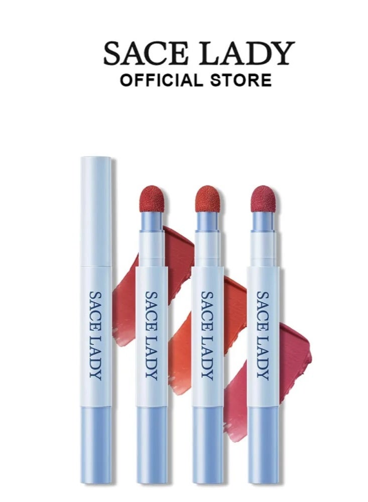 SACE LADY Waterproof Air Cushion Lip & Cheek Cream – Matte Velvet Long-Lasting Non-Sticky Tint (Shade 01 Plush Peach) - Image 1