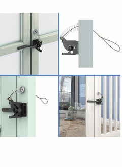 Y&D Upgrade Self Locking Gate Latch Heavy Duty Automatic with Cable Pull Opener for Wooden Fences Metal Gates Vinyl Fence Dog Door Latches Gravity Security  - Image 4