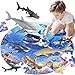 THINKBAY Shark Toys for Kids 10PCS 58 Realistic Shark Figurines 67PCS 20 Large Sea Ocean Animals Jigsaw Puzzles Toys for Kids Ages 46 Birthday Party Favors Gifts for Toddlers Boys Girls - Image 2