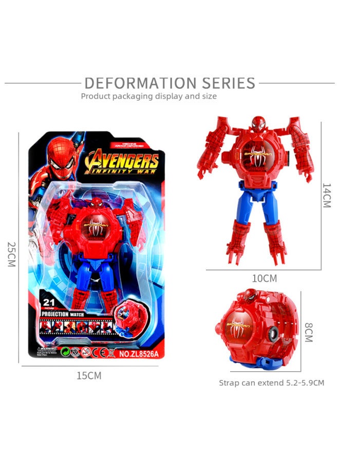 Celo Ultraman Watch Children's Version Boy's Luminous Projection Deformation Toy Kindergarten Primary School Student Gift In Stock-Color:Oubu Ultraman ] - Image 5