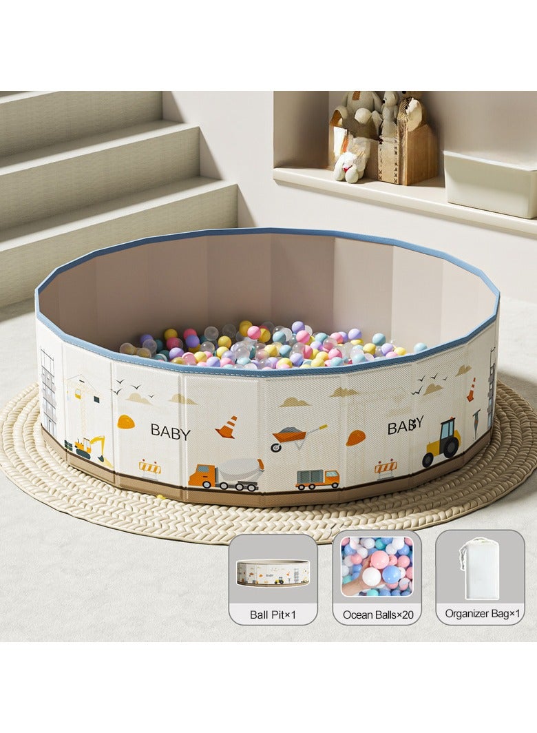 XiuWoo Ball Pit for Baby, Kids' Ball Pits, Portable and Folding Ball Pool Big Toddler Ball Pit Tent House,With Ocean Balls and Organizer Bag,For indoor and Outdoor  - Image 1