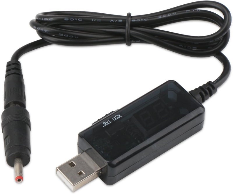 دروك DROK 5 فولت إلى 12 فولت محول رفع الجهد، USB إلى 9 فولت محول 1 أمبير، منظم الجهد 12 فولت DC إلى DC محول رفع الجهد مع شاشة LED - Image 5