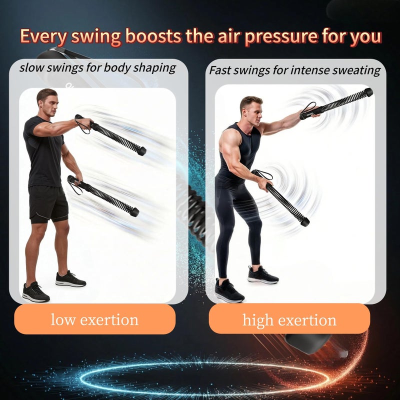 YUSAVHO Ropeless Battle Ropes for Home Gym-Portable Cordless Training Rope Fitness Equipment for Men & Women,Weighted Workout Ropes for HIIT,Versatile Exercise Equipment for Home and Travel(Black) - Image 4