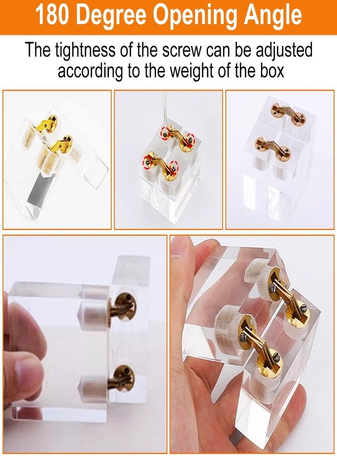 BENLIUDH 12mm Brass Barrel Hinges Cylindrical Hidden Cabinet Concealed Invisible Furniture Hinges Mount 180 Degree Opening Angle 4 Pcs - Image 5