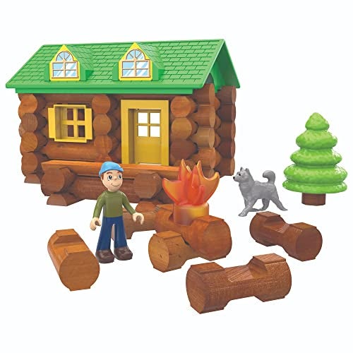 Basic Fun Lincoln Logs-On The Trail Building Set-59 Pieces-Real Wood Logs - Ages 3+ - Image 2