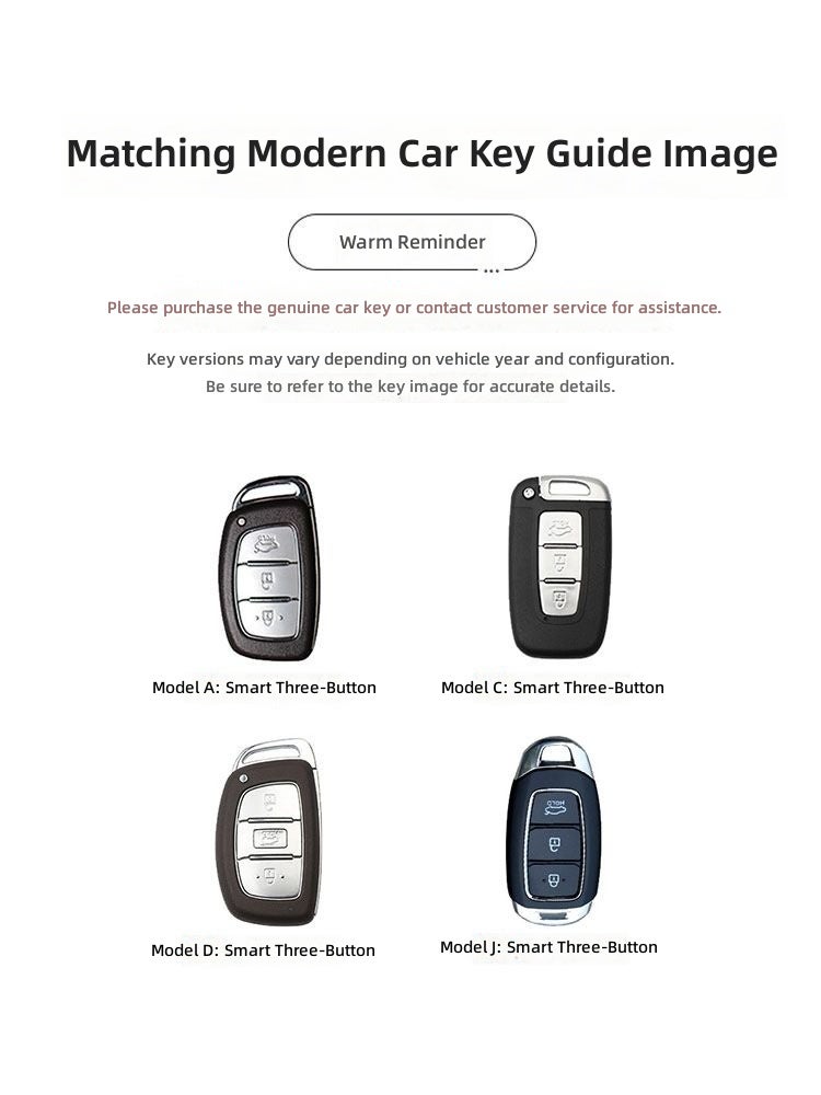 Premium Goat Leather Key Case for Hyundai Elantra, Ix35, Veloster, and  More - Image 2