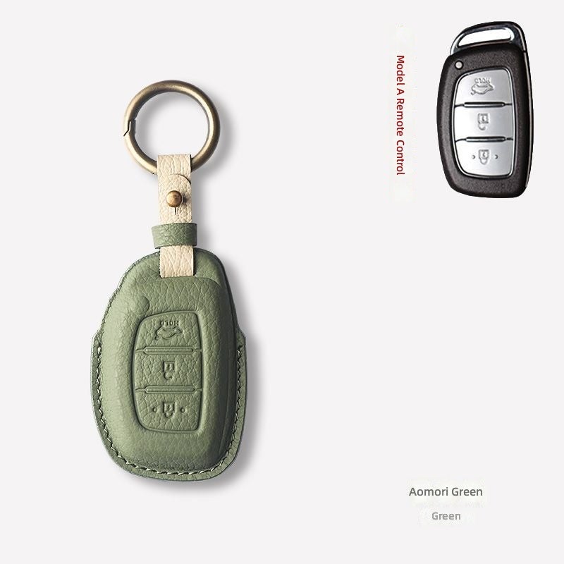 Premium Goat Leather Key Case for Hyundai Elantra, Ix35, Veloster, and  More - Image 1