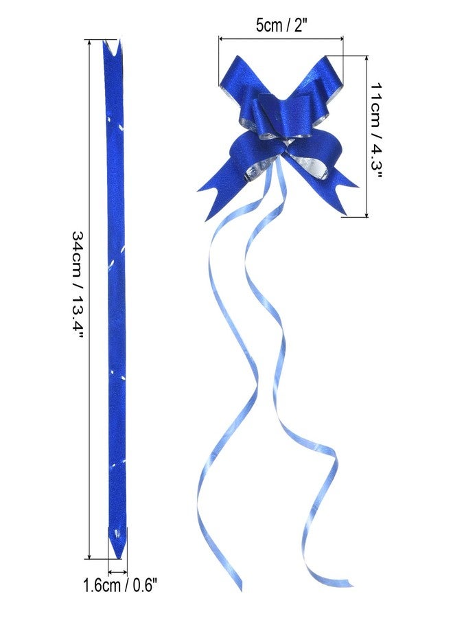 Patikil 2-inch Pull Bows, 40 Pack Present Wrapping String Ribbon Decorative Bow Ties for Wedding Party Birthday Decorations, Blue - Image 2
