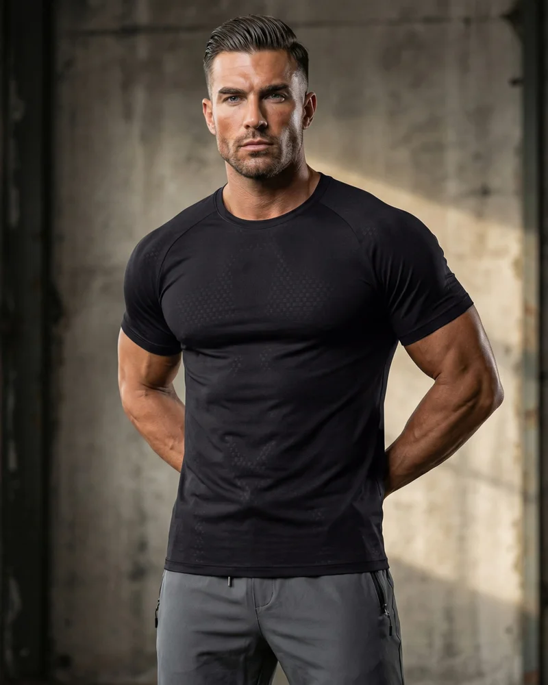 Musclemind Black Core Training Ultralight T-shirt for Men | Best Price UAE