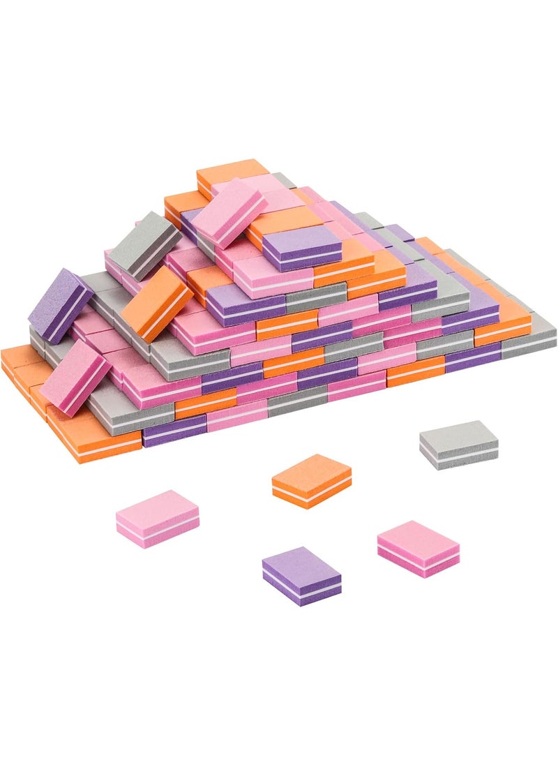 acDesign 200Pcs Mini Nail Buffer Block 1.5in*1.1in*0.5in Grit Buffers for Natural Care(Mixed Color) 