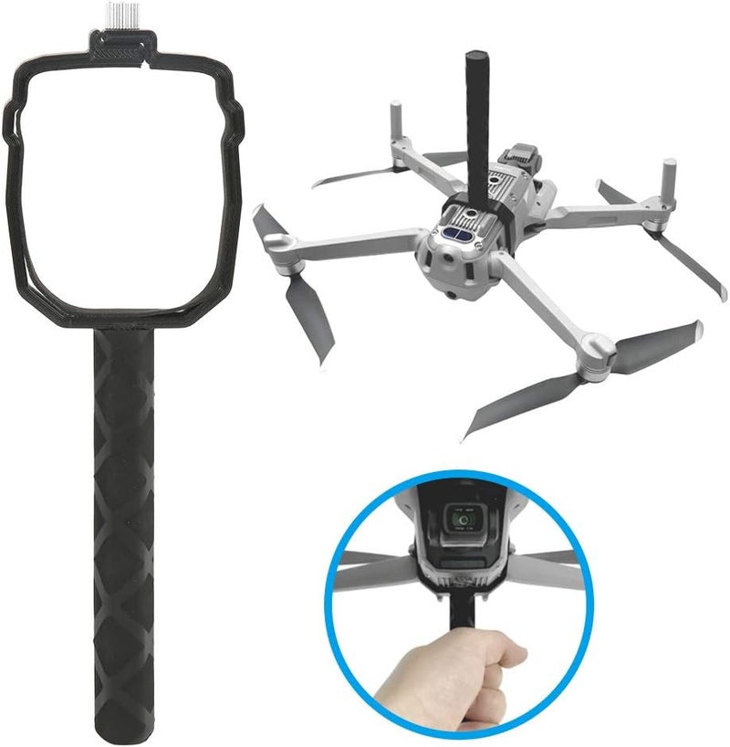 Dilwe Drone Handheld Holder, Plastic Handle Grip Bracket RC Drone Accessories Compatible for Air 2 (Black) - Image 1