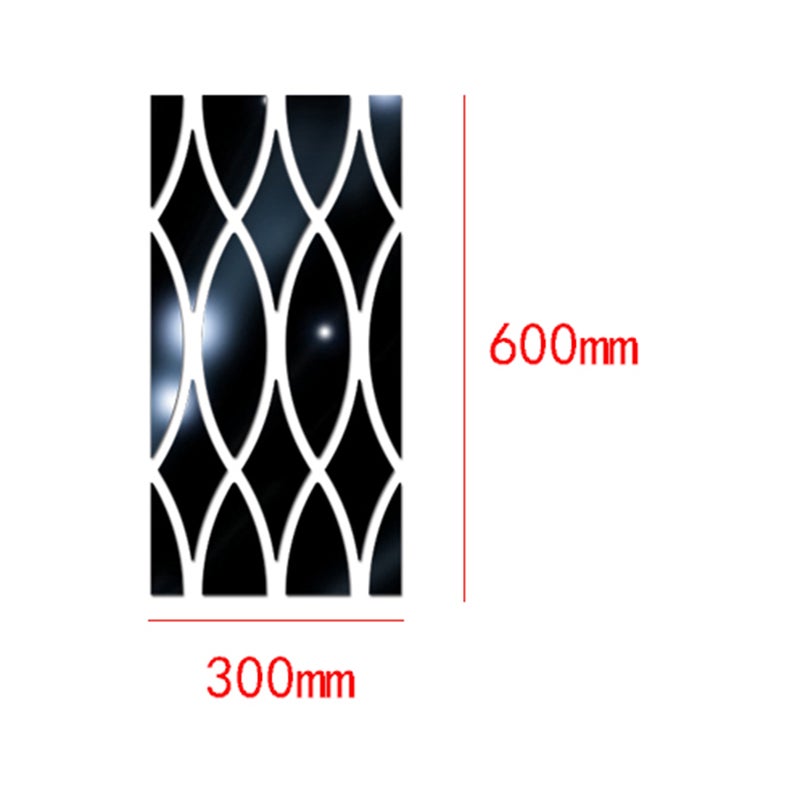 2pcs 3D Crystal Mirror Wall Sticker Wall Decal for Home Porch TV Background( ) - Image 3