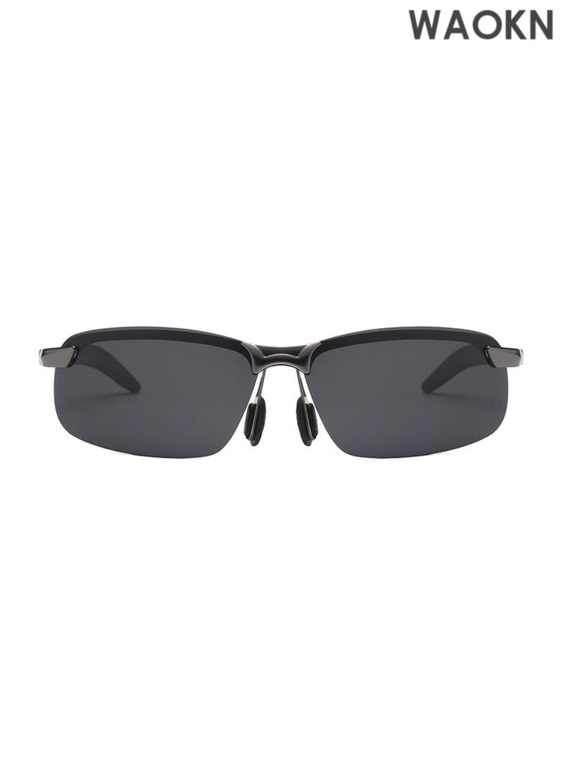 WAOKN Polarized photochromic sunglasses, photochromic glasses, men's high version day and night sunglasses, black polarized photochromic sunglasses UV400 sports sunglasses, men's driving, fishing and sports glasses - Image 2