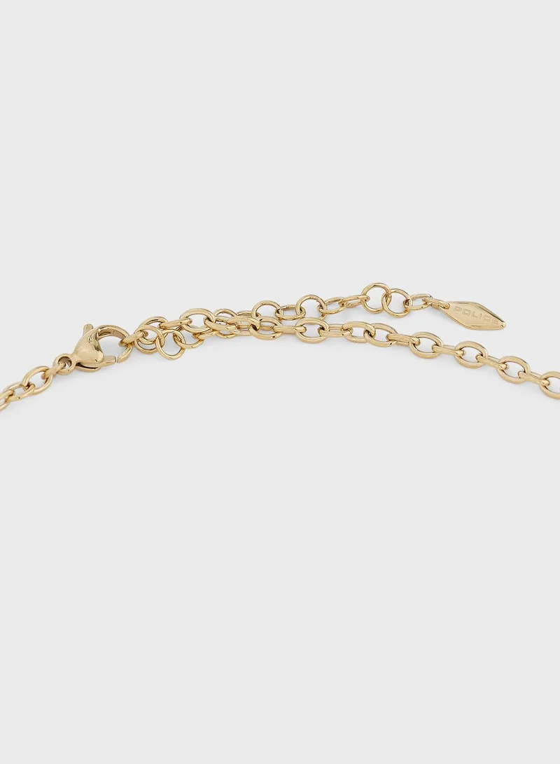POLICE Stainless Steel Necklace With Crystals