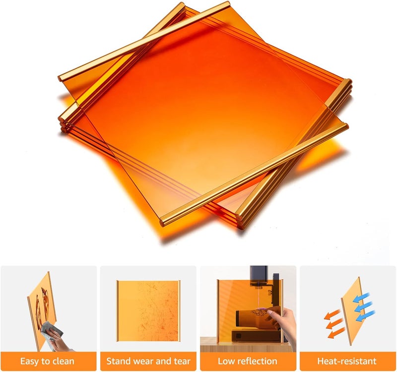LaserPecker Magnet Protective Shields Laser Engraver Accessories Portable Bluray Filter Baffle Foldable Laser Shields for LP1ProLP2 Engraving Machine  4 Pieces Without Machine - Image 3