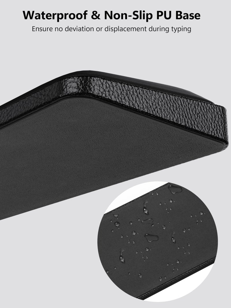 TopMade Keyboard Wrist Rest, Cooling Gel & Upgrade Soft Memory Foam Design Wrist Support for Keyboard, Full-Size Keyboard Hand Rest Pad, Ergonomic Palm Rest for for Long Hours of Work, Gaming, Black - Image 4
