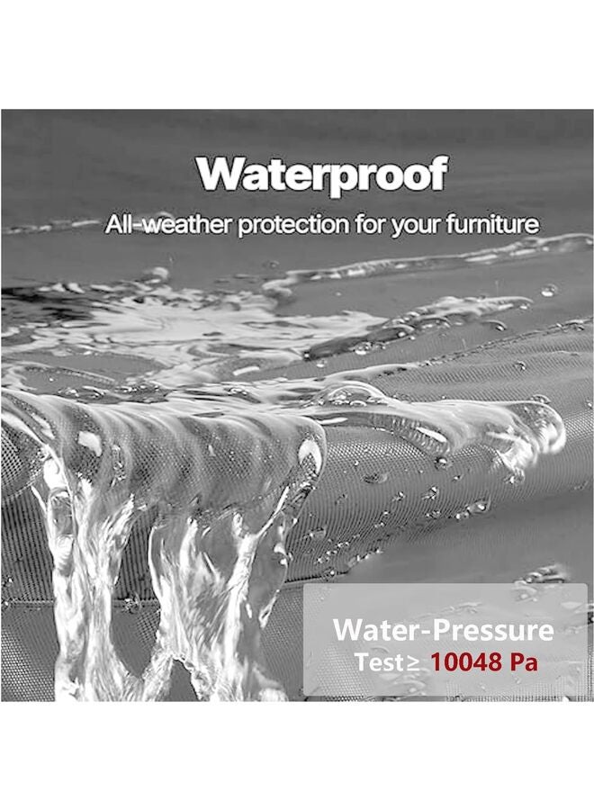 يُسلِّم غطاء عربة جولف لأربعة ركاب، مقاوم للماء والرياح والشمس، بوليستر 400D، غطاء كامل، فضي، 285 × 122 × 168 سم. - Image 3