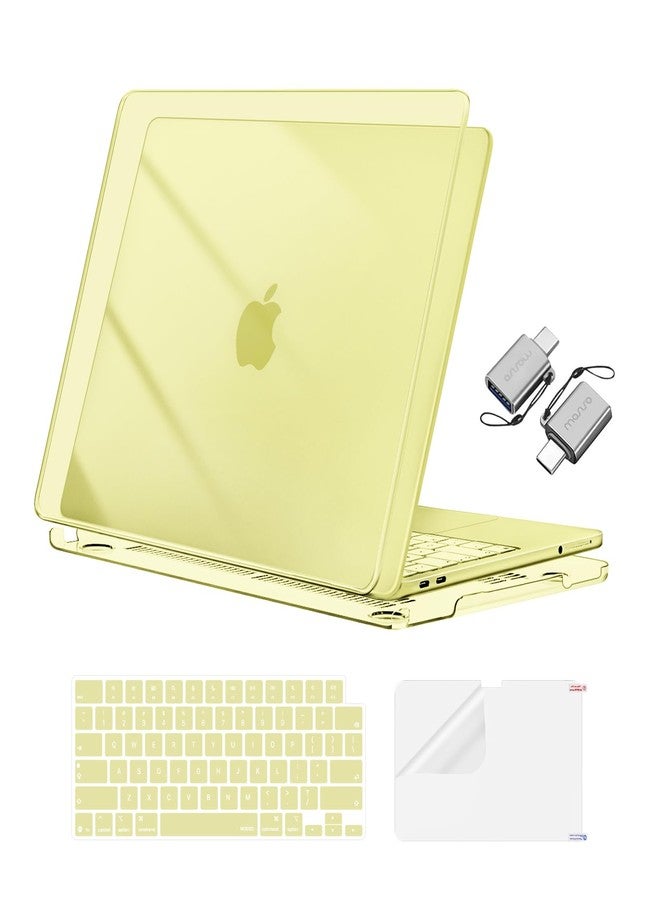 MOSISO Cover Compatible with MacBook Neo Case 13 inch,Crystal Citrus