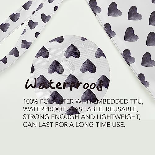 Fokongna Heart Wet Bag Wet Dry Bag Beach Bag Diaper Bag Wet Bag For Swimsuit Travel Makeup Bag Toiletry Bag Waterproof Large Capacity for Women Girls Mom Sister Friends Boho Heart Gifts black - Image 5
