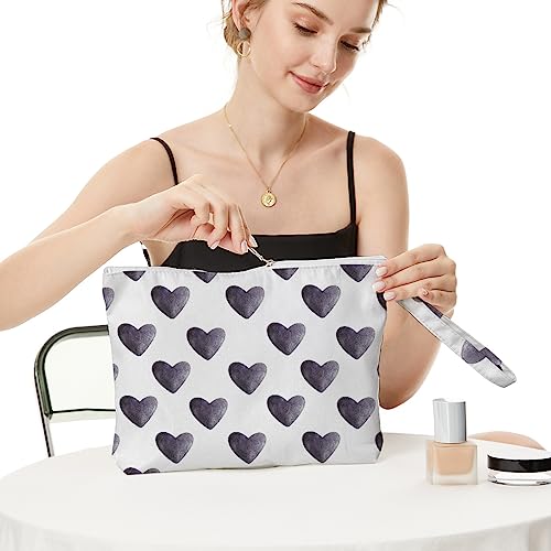 Fokongna Heart Wet Bag Wet Dry Bag Beach Bag Diaper Bag Wet Bag For Swimsuit Travel Makeup Bag Toiletry Bag Waterproof Large Capacity for Women Girls Mom Sister Friends Boho Heart Gifts black - Image 3