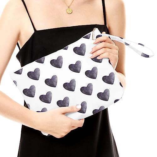 Fokongna Heart Wet Bag Wet Dry Bag Beach Bag Diaper Bag Wet Bag For Swimsuit Travel Makeup Bag Toiletry Bag Waterproof Large Capacity for Women Girls Mom Sister Friends Boho Heart Gifts black - Image 2