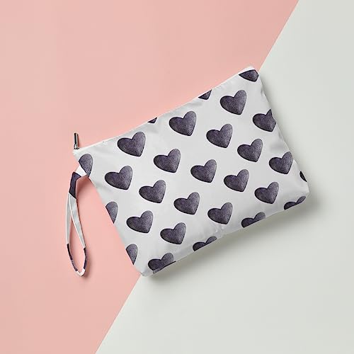 Fokongna Heart Wet Bag Wet Dry Bag Beach Bag Diaper Bag Wet Bag For Swimsuit Travel Makeup Bag Toiletry Bag Waterproof Large Capacity for Women Girls Mom Sister Friends Boho Heart Gifts black - Image 4