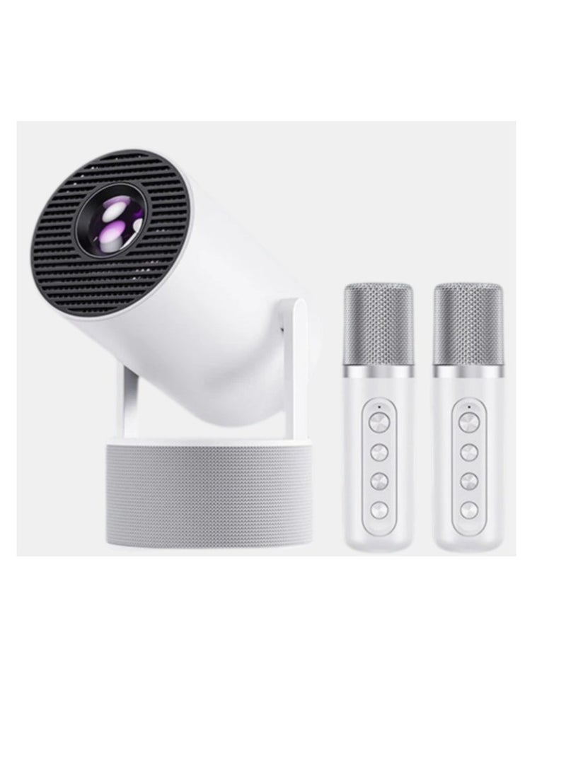 JOROBO KTV Projector with 2 Wireless Microphones and Speaker 1080P/4K Portable Projector - Image 1